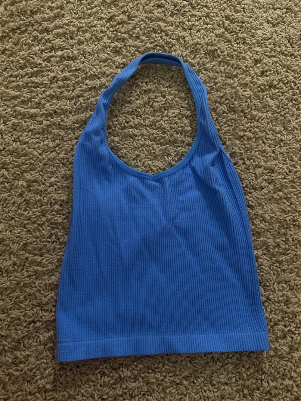 Royal Blue Ribbed Halter Tank